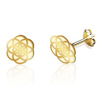 Cercei cu model samanta vietii din aur 14K - pentru dama Cercei cu model samanta vietii din aur 14K - pentru dama