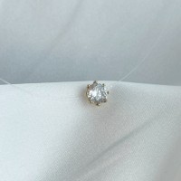 Colier pe fir transparent cu închizătoare și casetă din aur galben, decorată cu zirconiu Colier pe fir transparent cu închizătoare și casetă din aur galben, decorată cu zirconiu