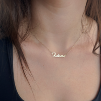 Lantisor personalizat cu nume - aur galben, alb sau roze 14K