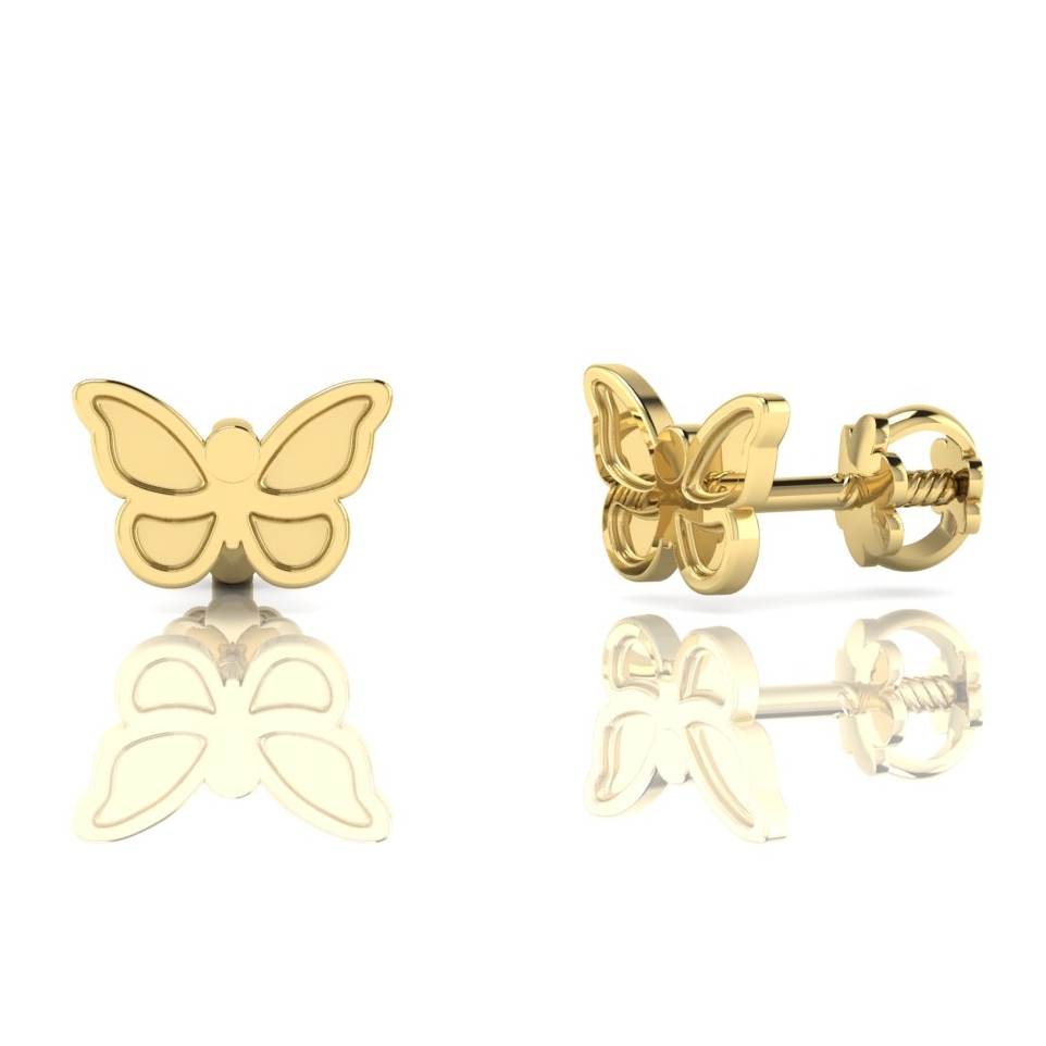 Cercei pentru bebe fetite aur 14k model fluturas